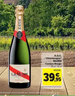 Carrefour MUMM A.O.C. Champagne Cordon Rouge oferta