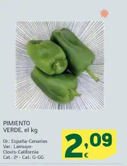 HiperDino Pimiento verde oferta