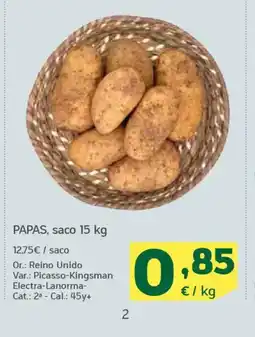 HiperDino Papas, saco oferta