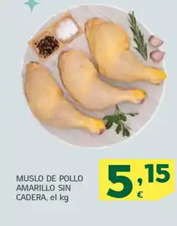 HiperDino Muslo de pollo amarillo sin cadera oferta