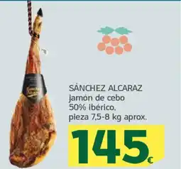 HiperDino SÁNCHEZ ALCARAZ jamón de cebo 50% ibérico oferta