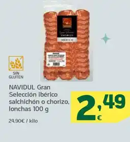 HiperDino NAVIDUL Gran Selección ibérico salchichón o chorizo, lonchas oferta
