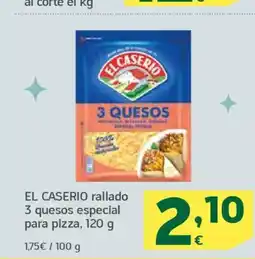 HiperDino EL CASERIO rallado 3 quesos especial para pizza oferta