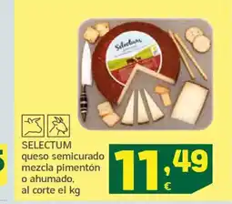 HiperDino SELECTUM queso semicurado mezcla pimentón o ahumado oferta