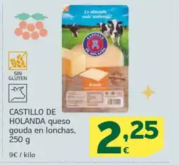 HiperDino CASTILLO DE HOLANDA queso gouda en lonchas oferta