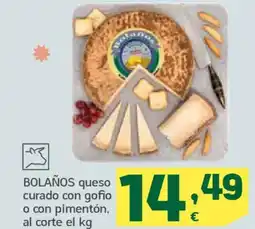 HiperDino BOLAÑOS queso curado con gofio o con pimentón oferta