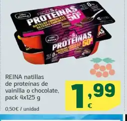 HiperDino REINA natillas de proteínas de vainilla o chocolate oferta