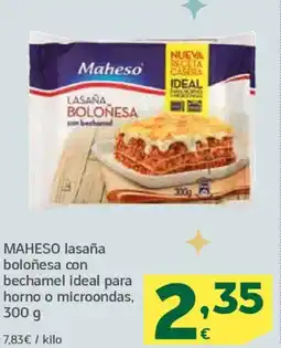 HiperDino MAHESO lasaña boloñesa con bechamel ideal para horno o microondas oferta