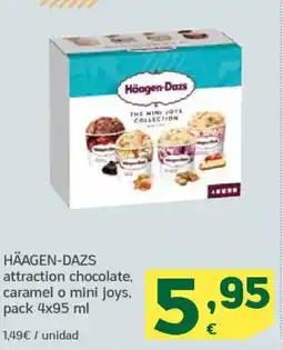 HiperDino HÄAGEN-DAZS attraction chocolate, caramel o mini joys oferta