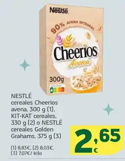 HiperDino NESTLÉ cereales Cheerios AVENA INTEGRAL oferta