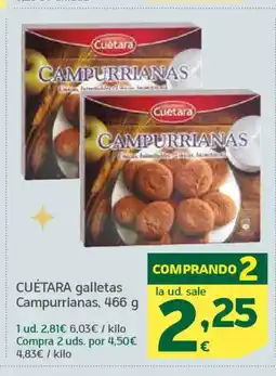 HiperDino CUÉTARA galletas Campurrianas oferta