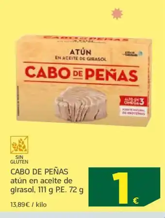 HiperDino CABO DE PEÑAS atún en aceite de girasol oferta