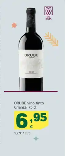 HiperDino ORUBE vino tinto Crianza oferta
