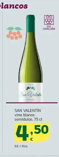 HiperDino SAN VALENTÍN vino blanco semidulce oferta