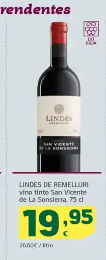 HiperDino LINDES DE REMELLURI vino tinto San Vicente de La Sonsierra oferta