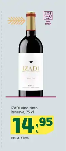 HiperDino IZADI vino tinto Reserva oferta