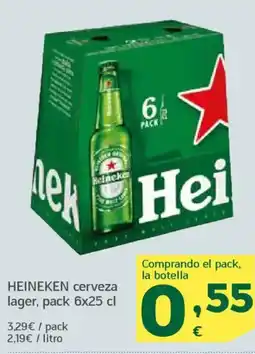 HiperDino HEINEKEN cerveza lager oferta