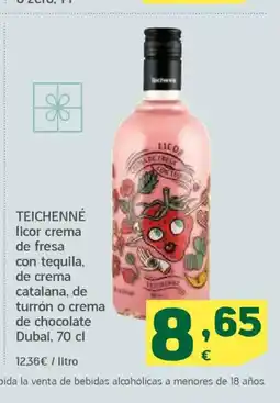 HiperDino TEICHENNÉ licor crema de fresa con tequila, de crema catalana, de turrón o crema de chocolate Dubai oferta