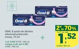 HiperDino ORAL B pasta de dientes advanced protección encías oferta