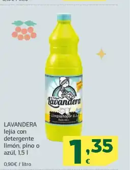 HiperDino LAVANDERA lejía con detergente limón, pino o azúl oferta