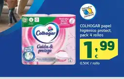 HiperDino COLHOGAR papel higiénico protect, pack 4 rollos oferta