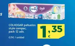 HiperDino COLHOGAR pañuelos style compac, pack 12 uds. oferta
