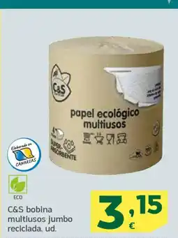 HiperDino C&S bobina multiusos jumbo reciclada oferta