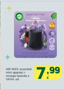HiperDino AIR WICK essential mist aparato + recarga lavanda o cítrico, ud. oferta