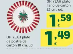 HiperDino OH YEAH plato de postre de cartón oferta