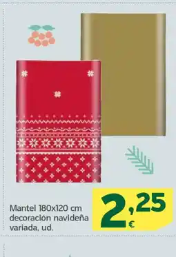 HiperDino Mantel decoración navideña variada, ud. oferta
