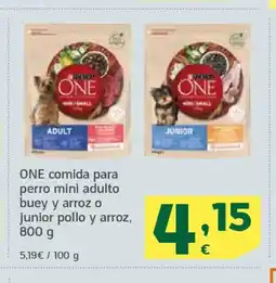 HiperDino ONE comida para perro mini adulto buey y arroz o junior pollo y arroz oferta