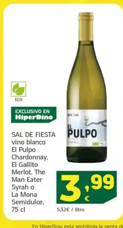 HiperDino SAL DE FIESTA vino blanco oferta
