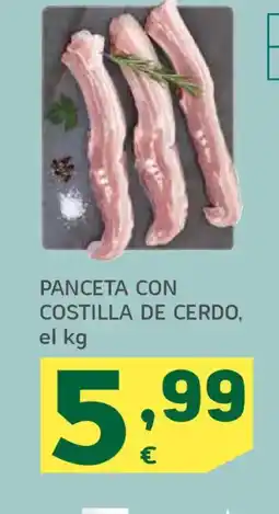 HiperDino Panceta con costilla de cerdo oferta