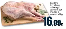 Unide Market Cordero lechal con cabeza y/o asadura, por medios o enteros oferta