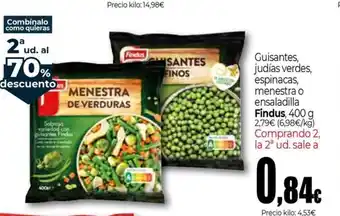 Unide Market FINDUS Guisantes, judías verdes, espinacas, menestra o ensaladilla oferta