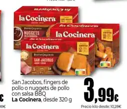 Unide Market LA COCINERA San Jacobos, fingers de pollo o nuggets de pollo con salsa BBQ oferta