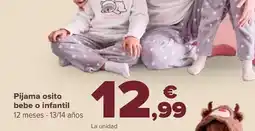 Carrefour Tex - pijama osito bebe o infantil oferta
