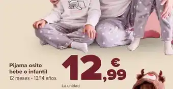Tex - pijama osito bebe o infantil