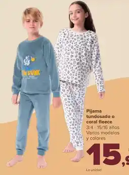 Carrefour Pijama tundosado o coral fleece oferta