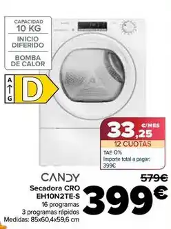 Carrefour Candy - secadora cro eh10n2te-s oferta