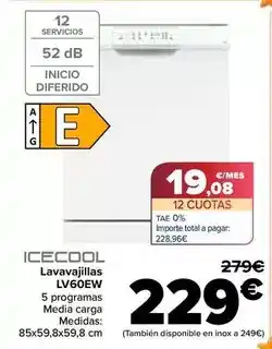 Carrefour Icecool - lavavajillas lv60ew oferta