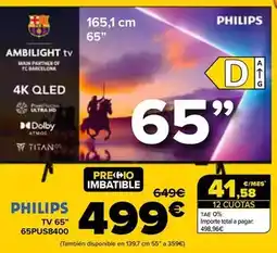 Carrefour Philips - tv 65 65pus8400 oferta
