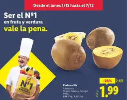 Lidl Kiwi amarillo oferta