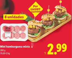 Lidl Mini hamburguesa mixta oferta