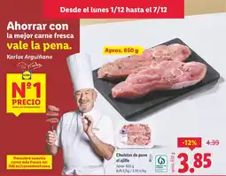 Lidl Chuletas de pavo al ajillo oferta