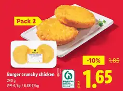 Lidl Burger crunchy chicken oferta