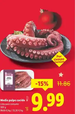 Lidl Medio pulpo cocido oferta