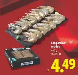 Lidl Langostinos crudos oferta