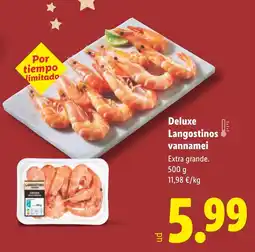 Lidl DELUXE Langostinos vannamei oferta