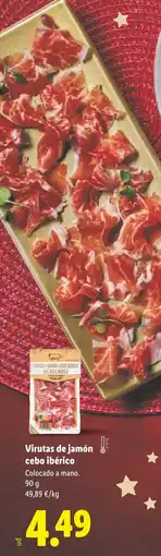 Lidl Virutas de jamón cebo ibérico oferta